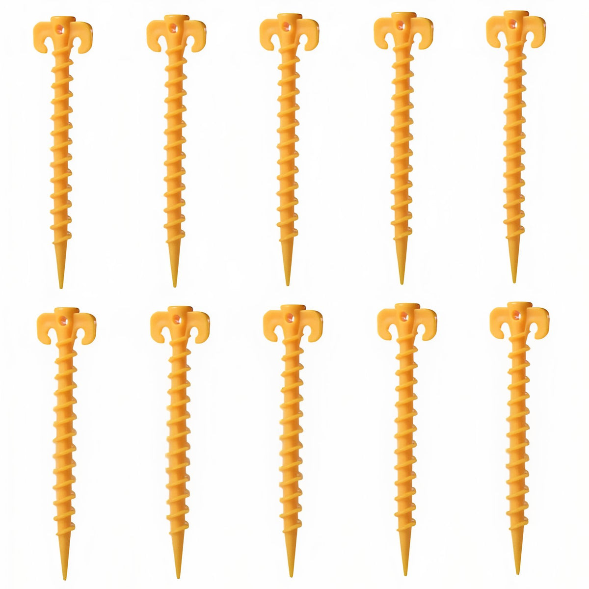 Piquet De Tente À Visser 10Pcs - Jaune Pâle