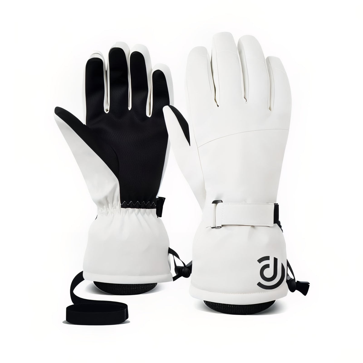 Gants Randonnée Hiver Homme - Blanc et Noir