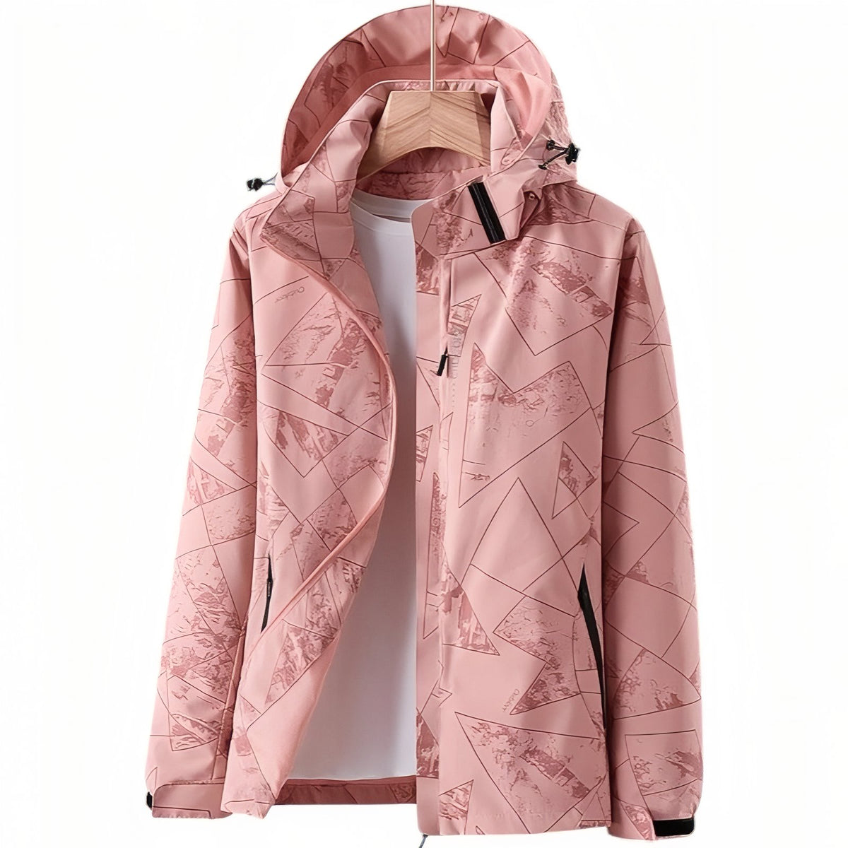 Women's Waterproof Hiking Jacket - Pink 1
