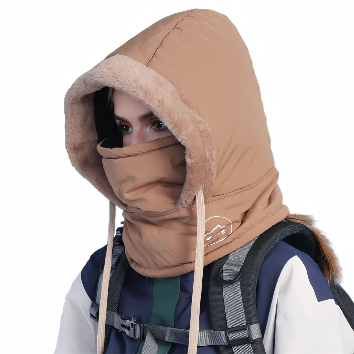 Warm Bataclava Hood - Brown - 55-60cm