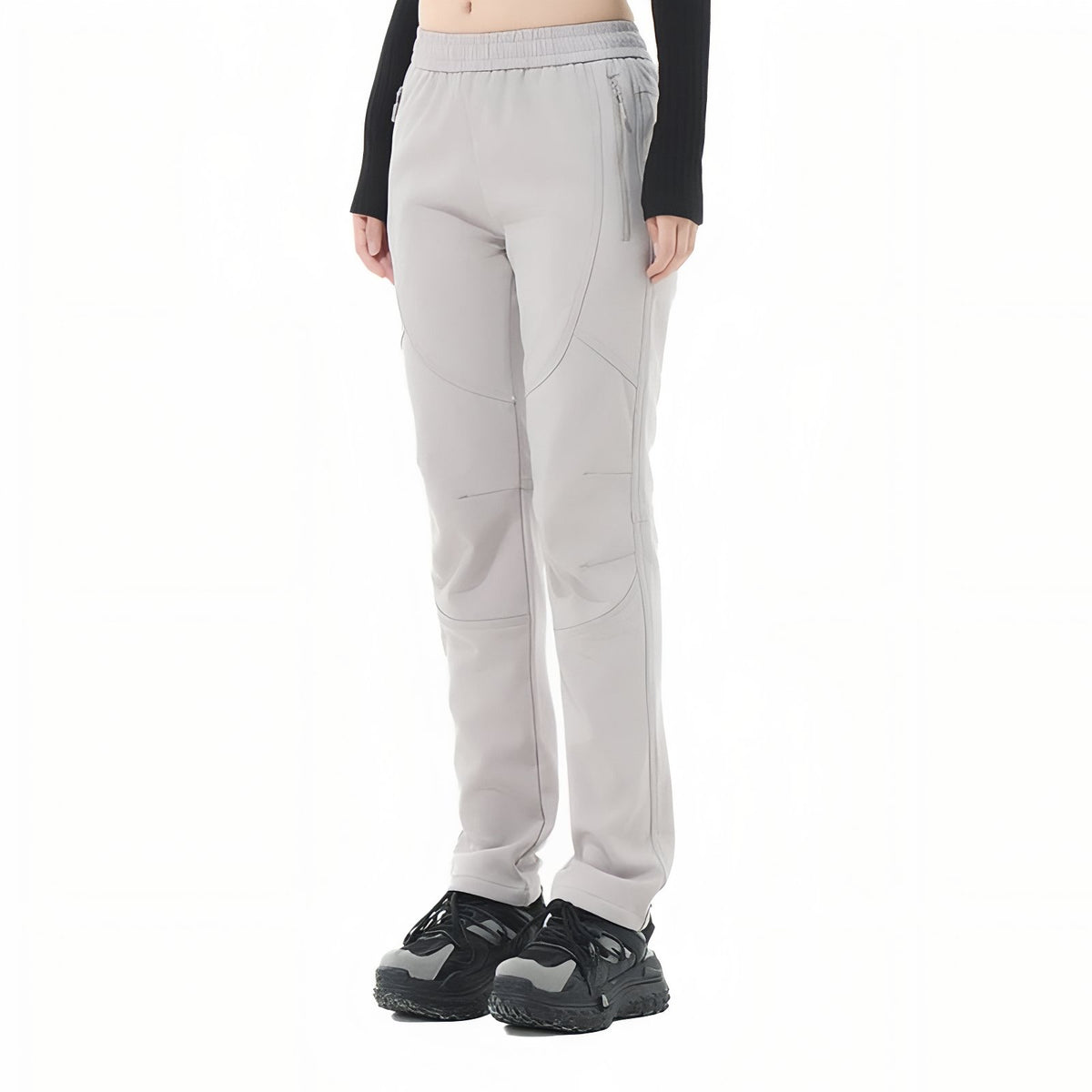 Pantalon de Randonnée Femme Hiver - Gris Clair