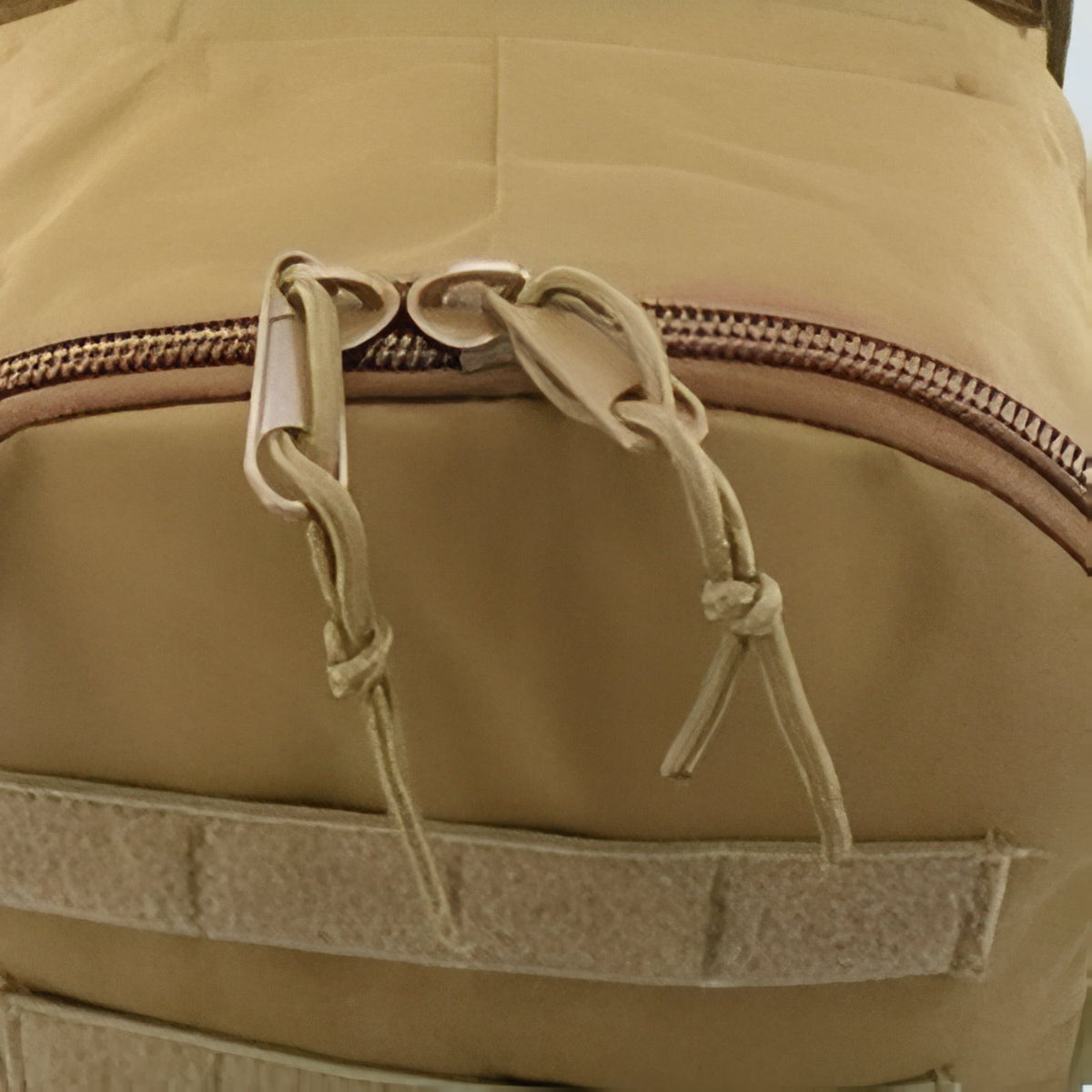 Military Backpack 40 Liters close-up zip closure - Olive Green - Sand Beige - Black - Gray