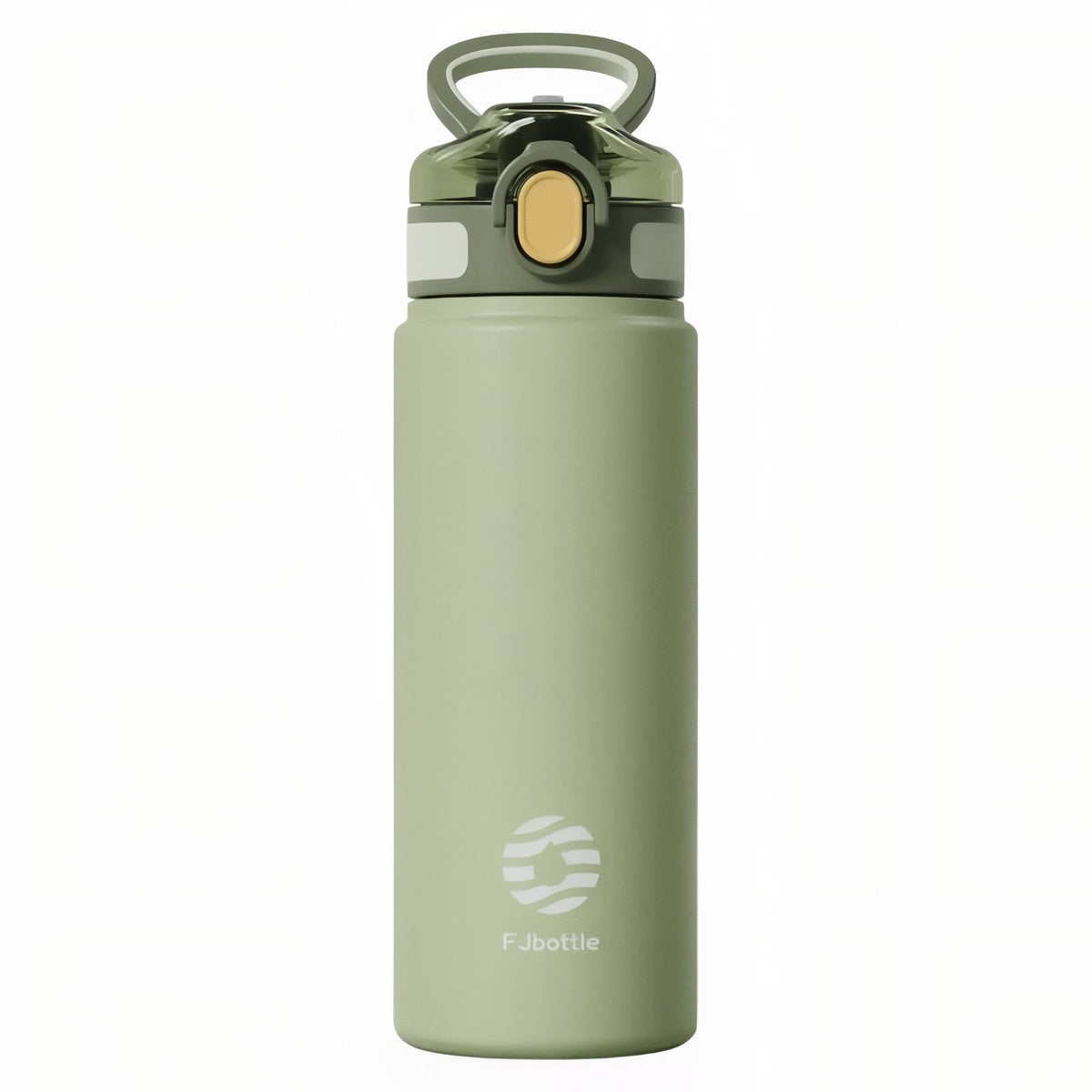 Insulated Bottle with Integrated Straw - Green