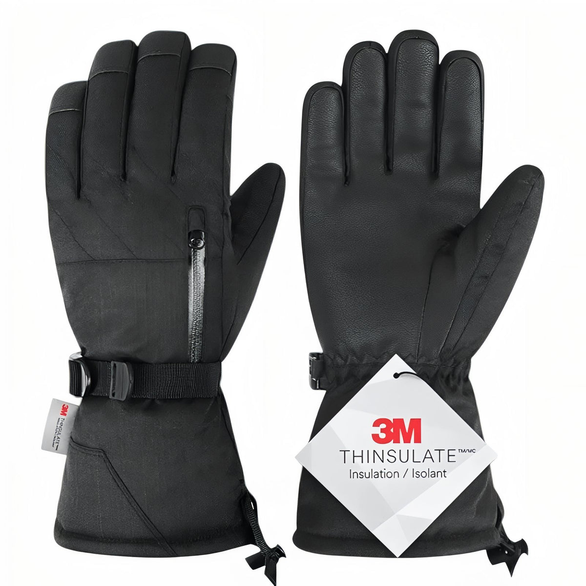 Gants Pour Ski de Randonnée - Noir Ébène