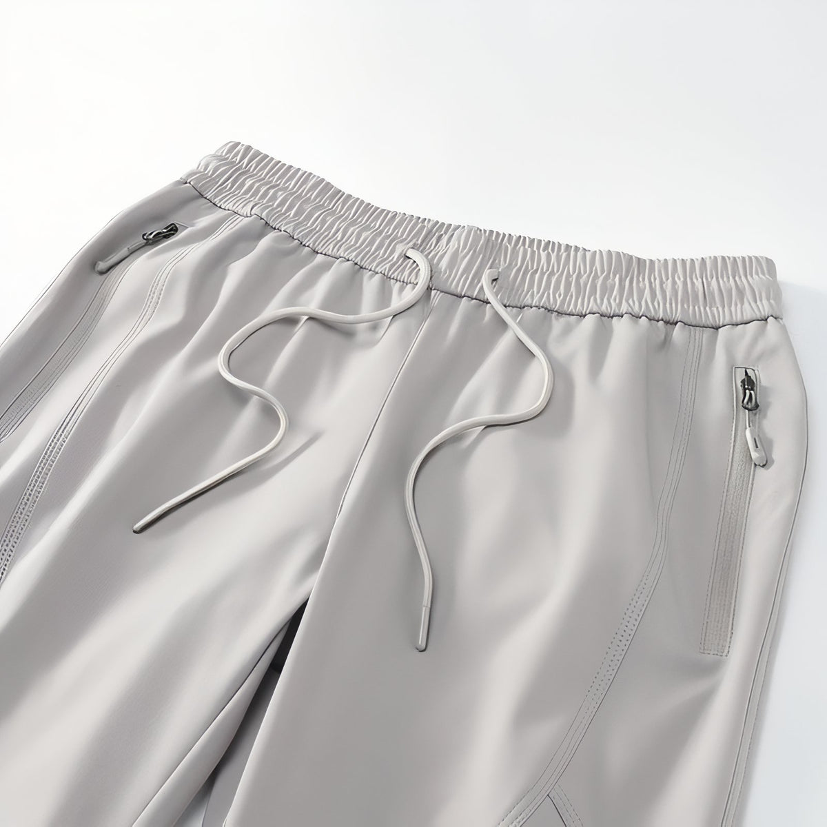 Pantalon Léger Randonnée Homme gros plan ceinture élastique - Gris Clair - Noir Profond - Gris Foncé