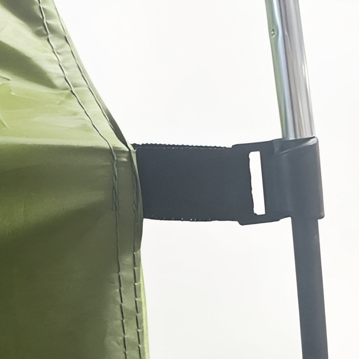 Tent Shower WC strap detail - Mustard Yellow and White - Dark Olive