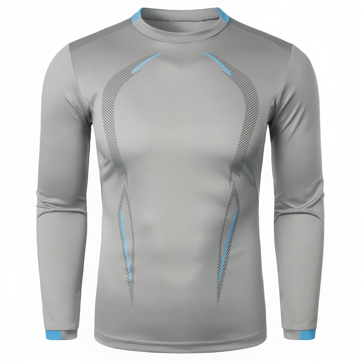 T-Shirt Manche Longue Randonnée Homme - Gris Clair