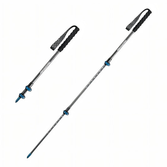 Telescopic Carbon Hiking Pole - Blue and Black
