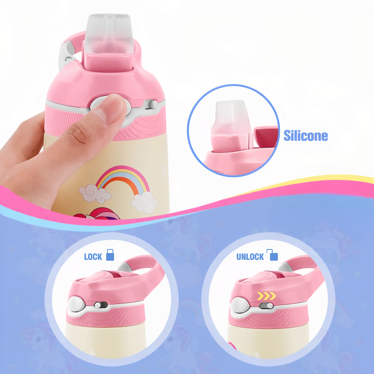 Gourde Enfant Ours 400ML portée à la main - Ours