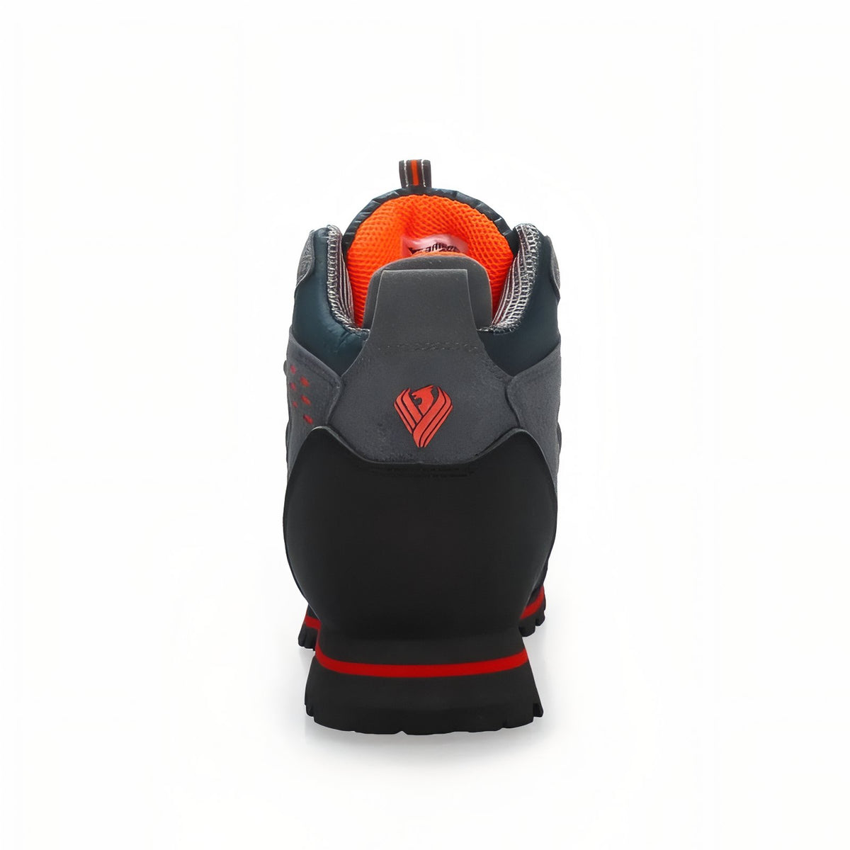 Men's Mountain Hiking Shoe rear view - Black and Orange - Navy Blue and Gray - Gray and Red