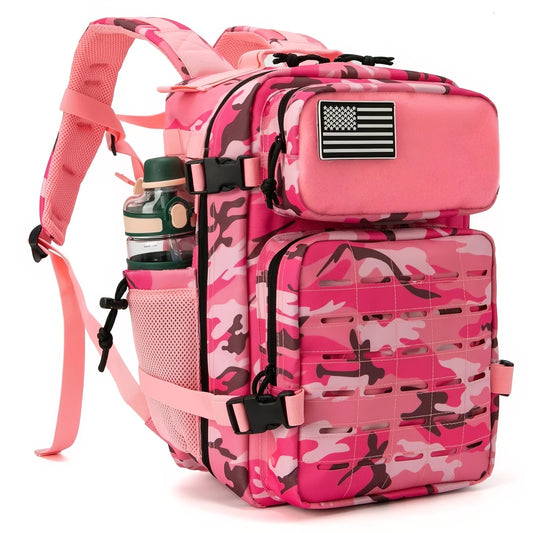 Pink Camouflage Backpack 25L - Pink