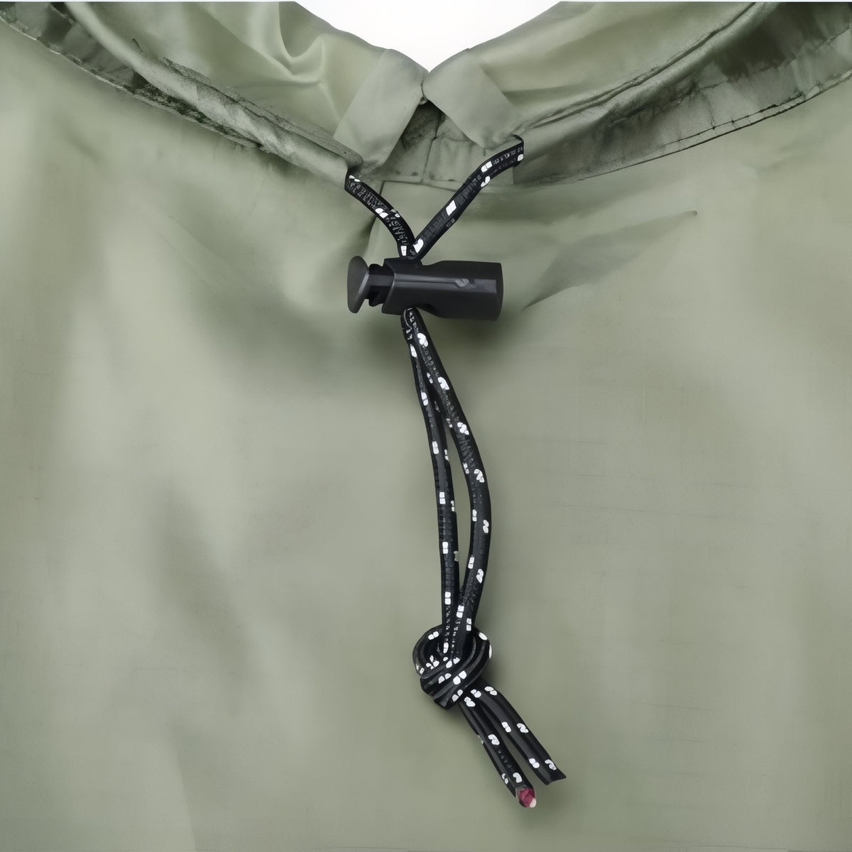Poncho Pluie Randonnée gros plan cordon de serrage - Noir - Noir (avec poche du milieu) - Vert Olive (avec poche du milieu) - Vert Olive