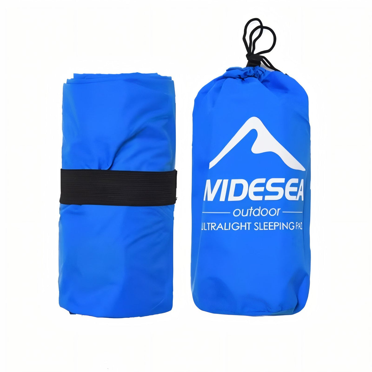 Inflatable Mattress for 1 Person Hiking two items aligned - Sky Blue