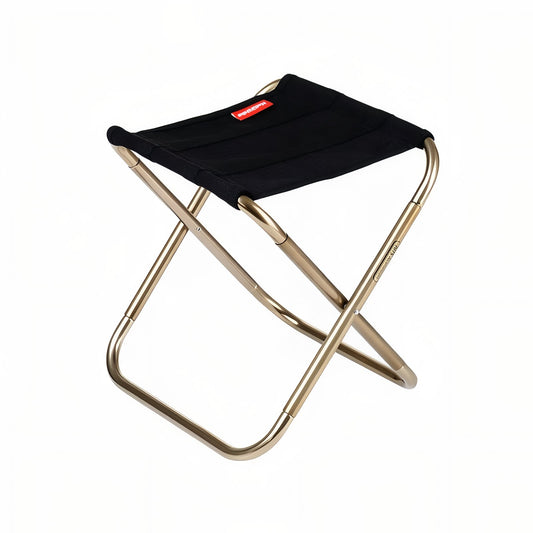 Folding Stool for Hiking - Black and Gold