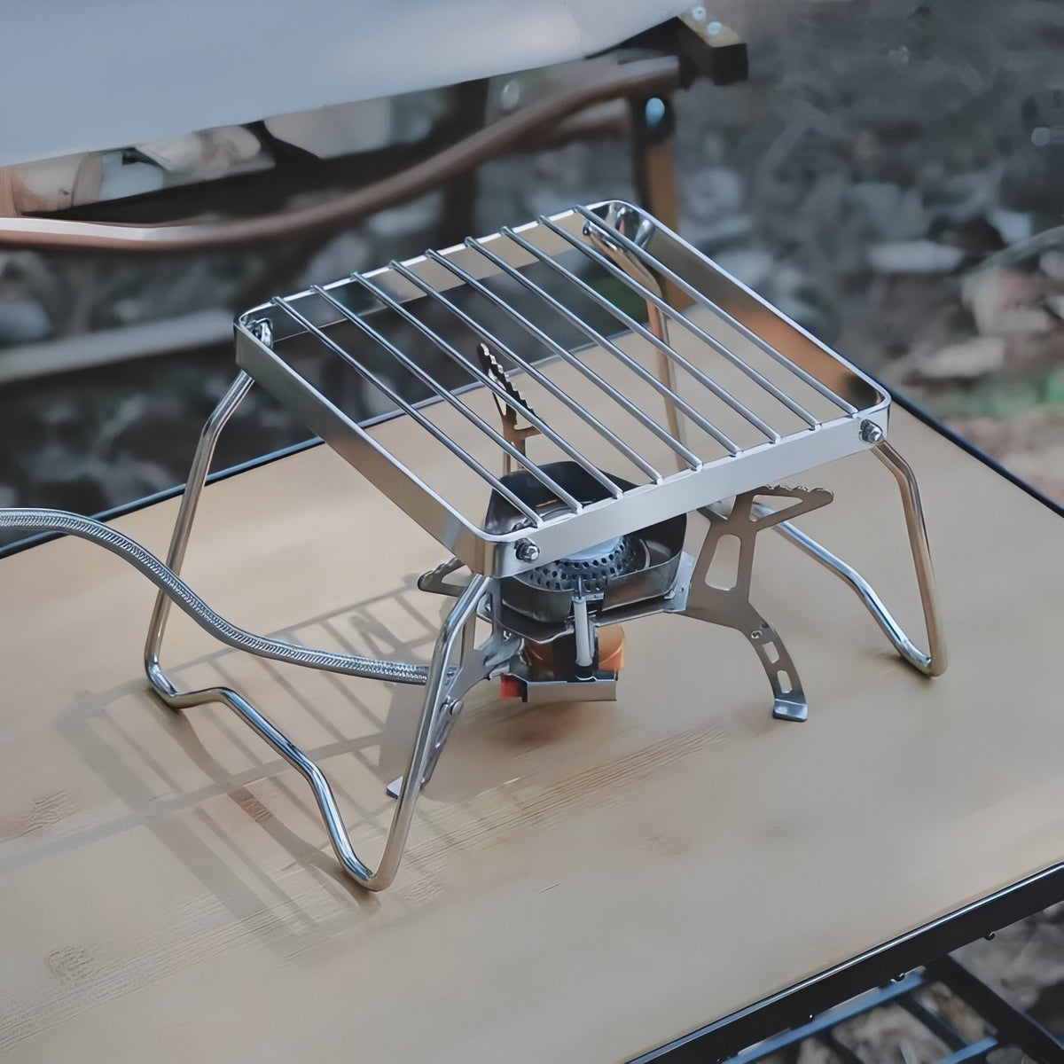 Grill for Gas Stove in use on table