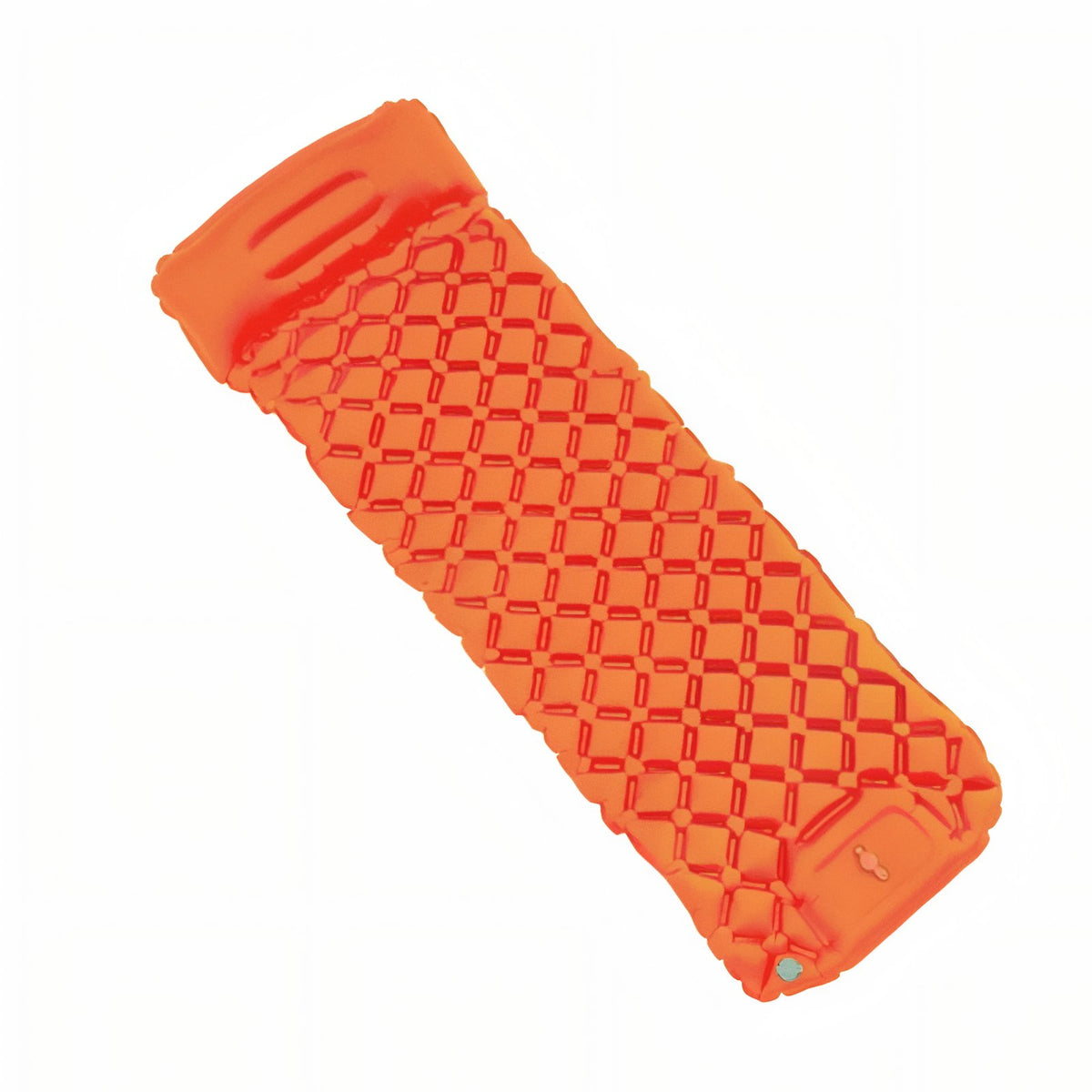 Matelas Gonflable Avec Coussin 1 Personne - Orange Fluo - 190cmx60cmx5cm