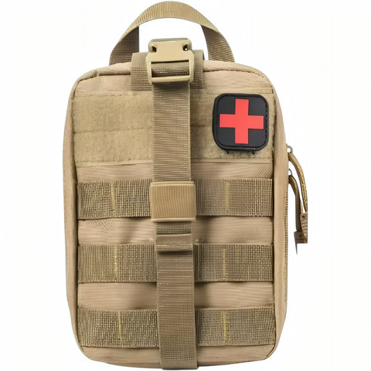 Tactical First Aid Kit - Beige and Red