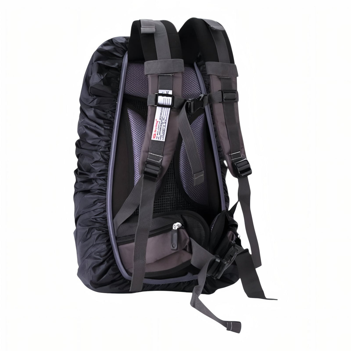 Housse Pluie Sac Randonnée 15-65L gros plan sangle et dos - 15-25L - 30-40L - 40-50L - 55-65L