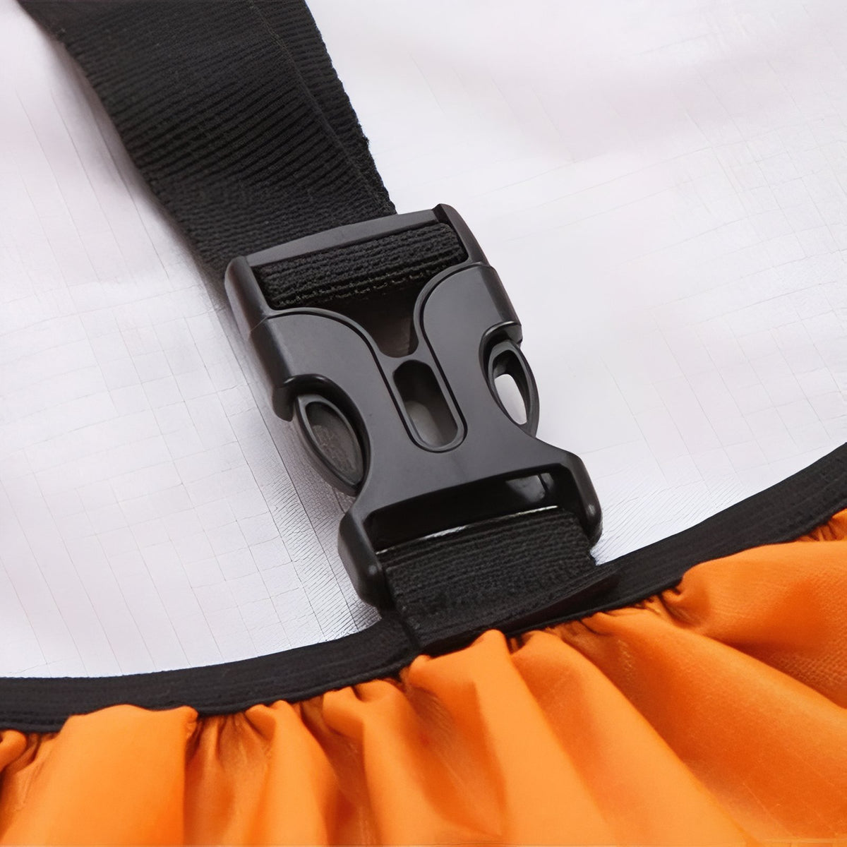 Rain Cover for Hiking Backpack 20-60L close-up clip closure - Olive Green - Neon Green - Blue - Black - Neon Orange