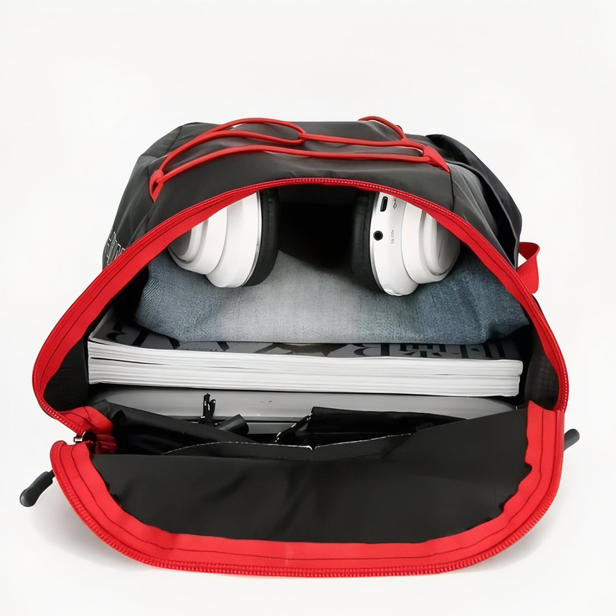 Foldable Hiking Backpack 20L open compartment - Black and Red - Navy Blue and Orange - Gray and Blue