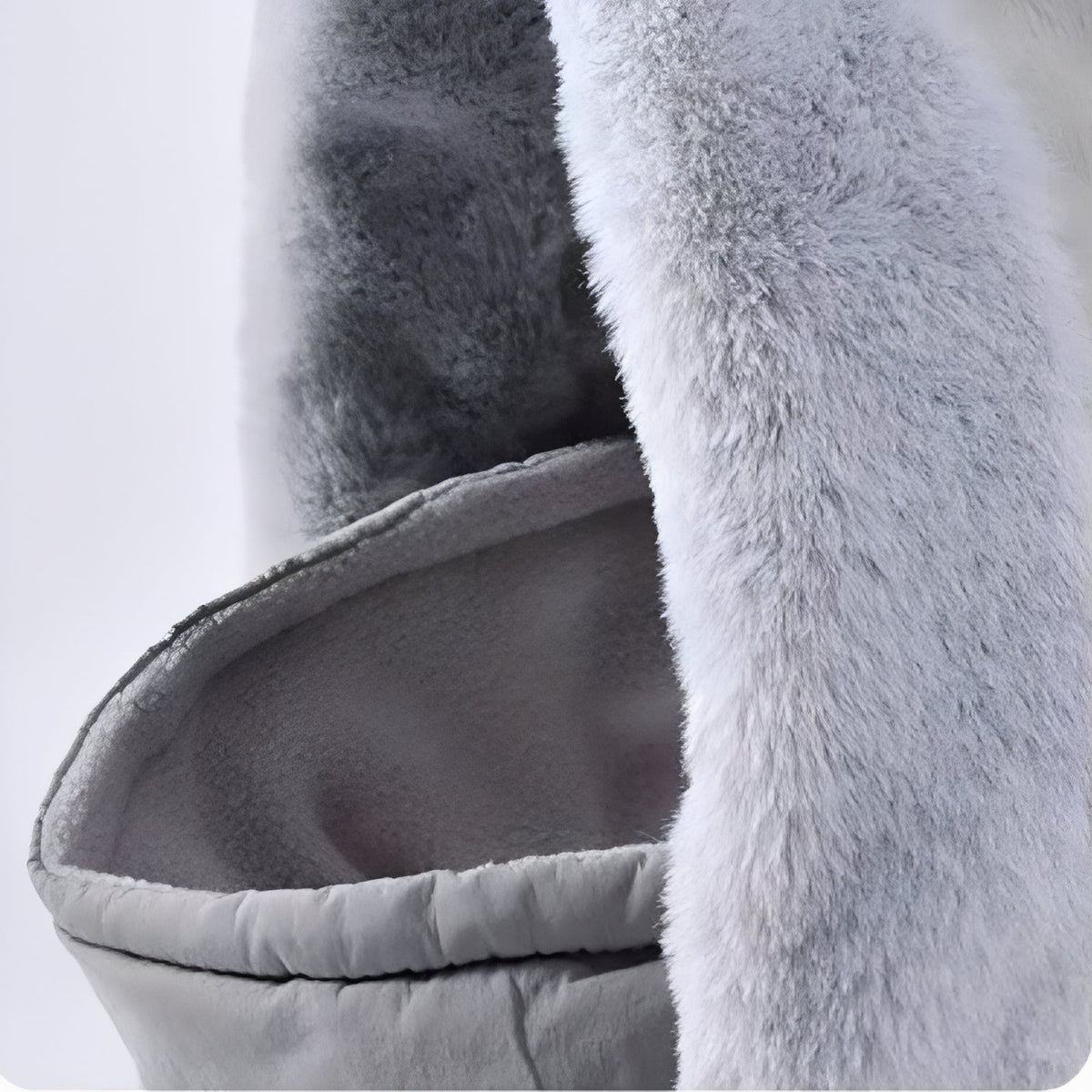 Close-up of Warm Bataclava Hood interior - Light Grey - Beige - Ebony Black - Navy Blue - Brown - Dark Grey - Pale Pink - White