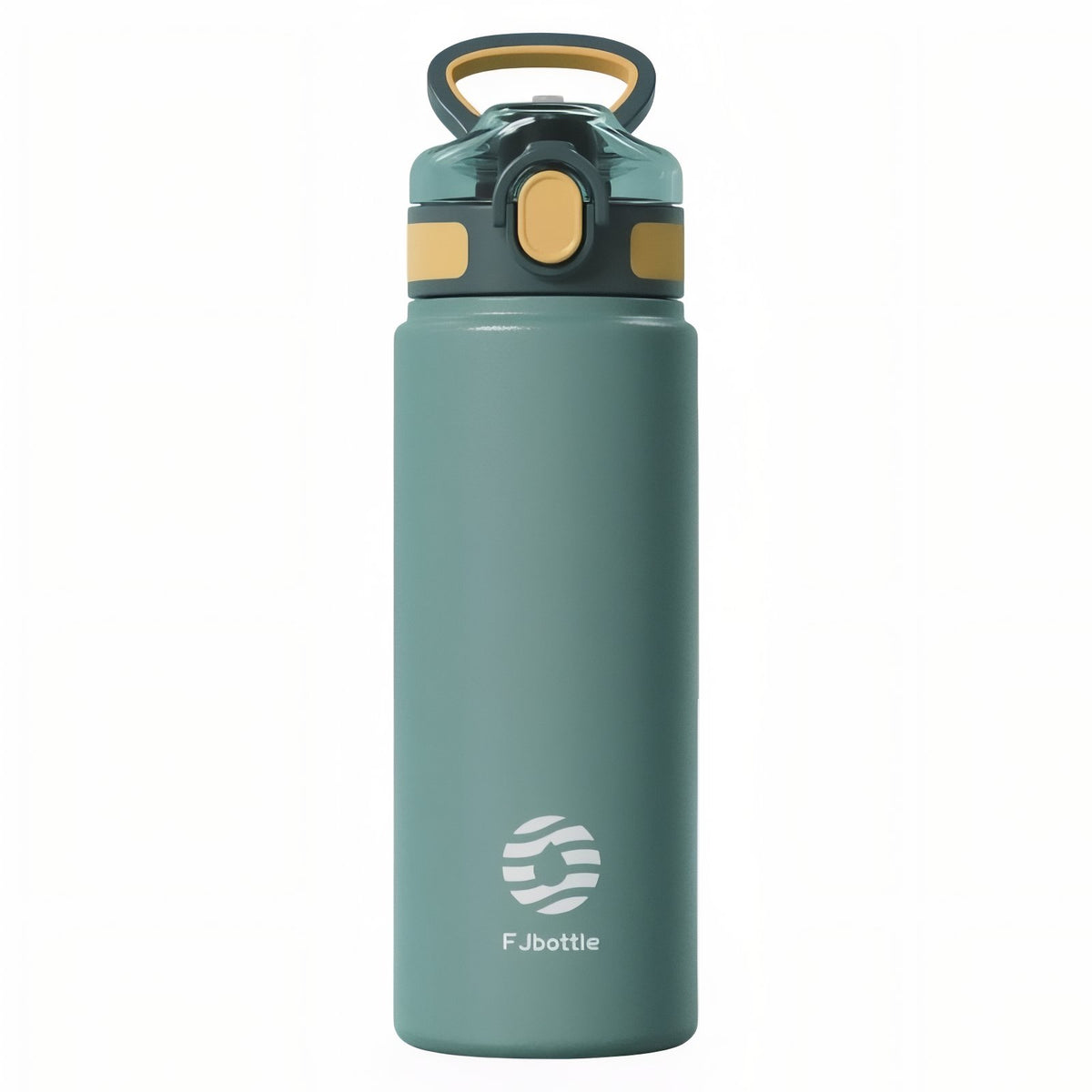 Insulated Water Bottle with Integrated Straw - Turquoise