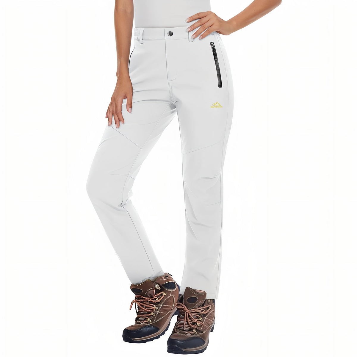 Pantalon Randonnée Chaud Femme - Blanc