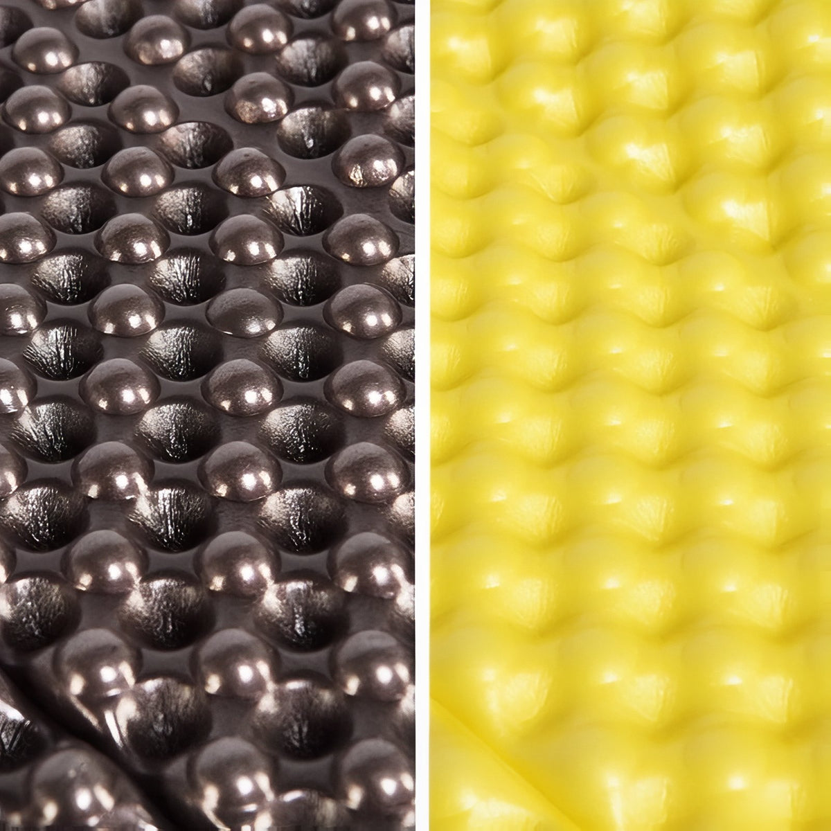 Close-up texture of Foldable Hiking Mattress - Yellow - Dark Brown
