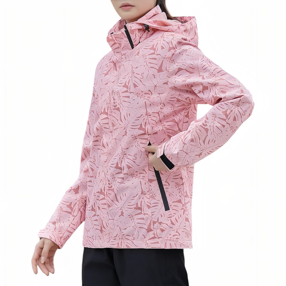 Women's Waterproof Hiking Jacket carried by hand - Pink 1 - Purple 1 - Green Women's - Purple 2 - Pink 2 - Black - White