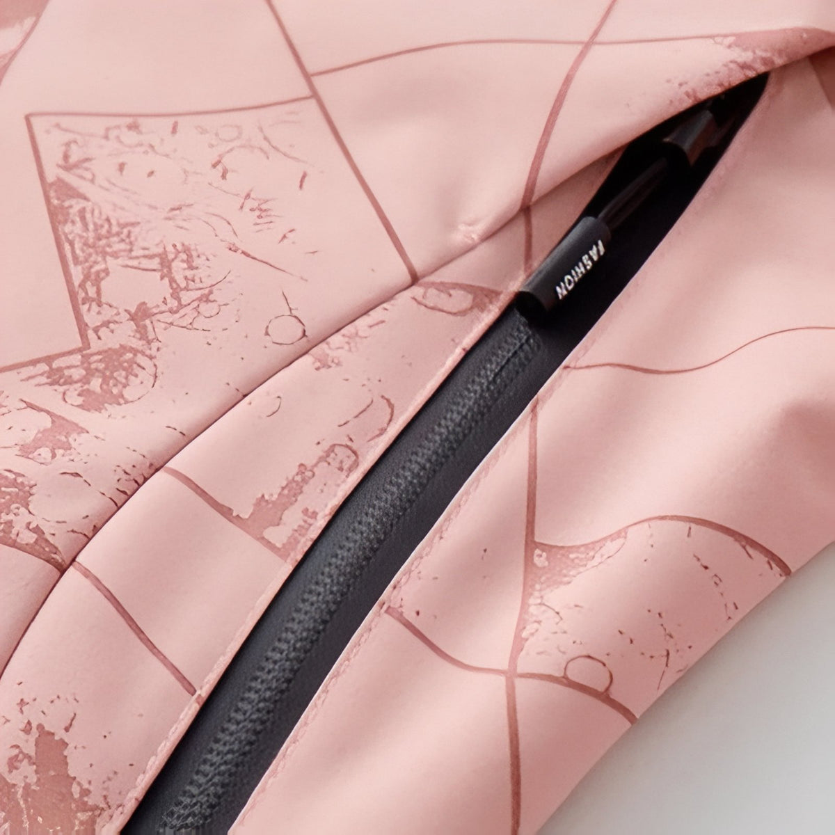 Women's Waterproof Hiking Jacket close-up zip closure - Pink 1 - Purple 1 - Green Women - Purple 2 - Pink 2 - Black - White