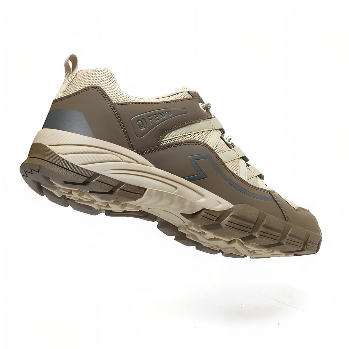Chaussure Basse De Marche Homme vue latérale - Beige et Marron
