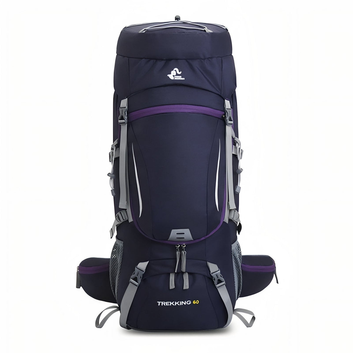 Breathable Hiking Backpack 60 Liters - Purple