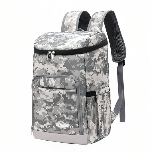 Insulated Backpack - Grey Camouflage