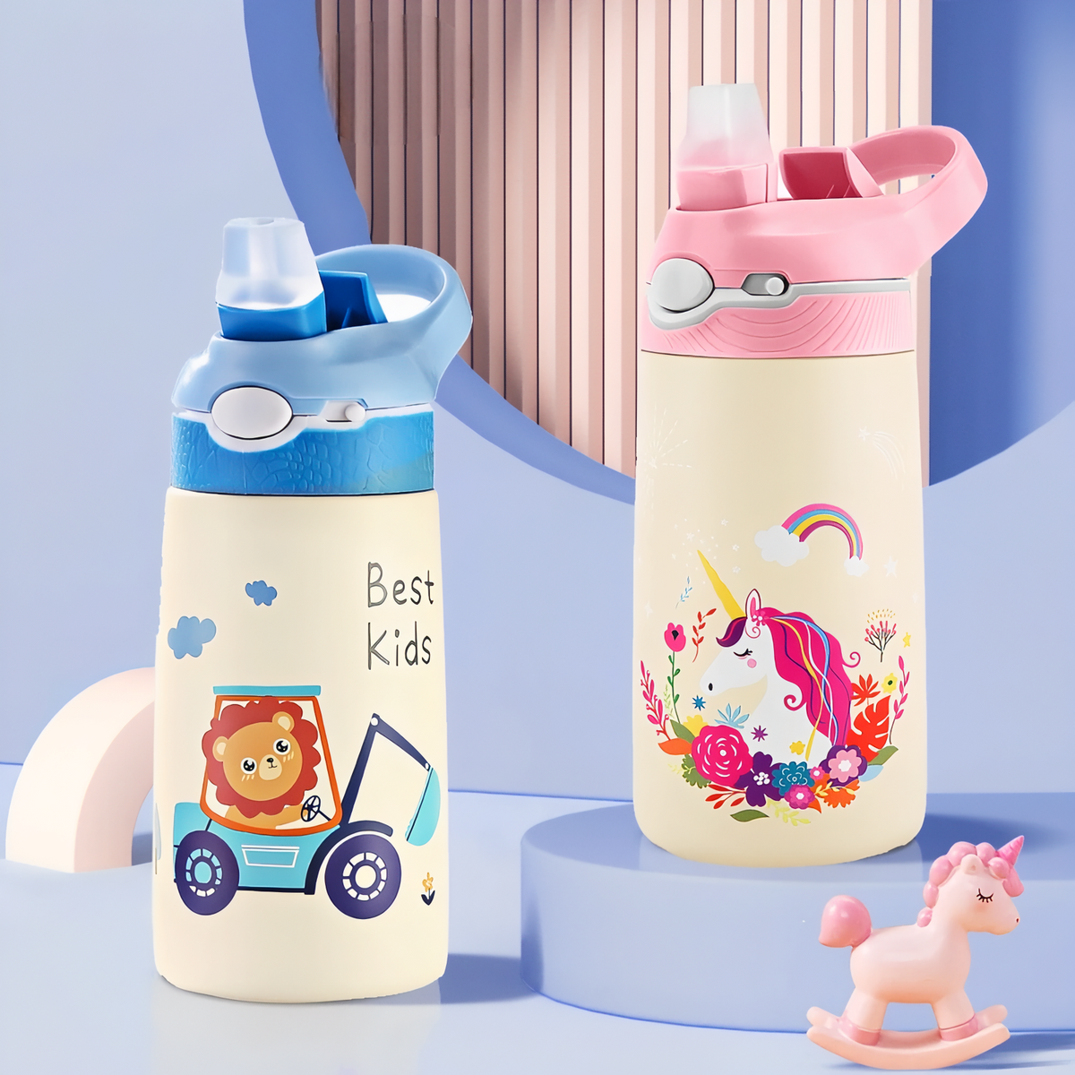 Gourde Enfant Ours 400ML deux gourdes alignées - Ours