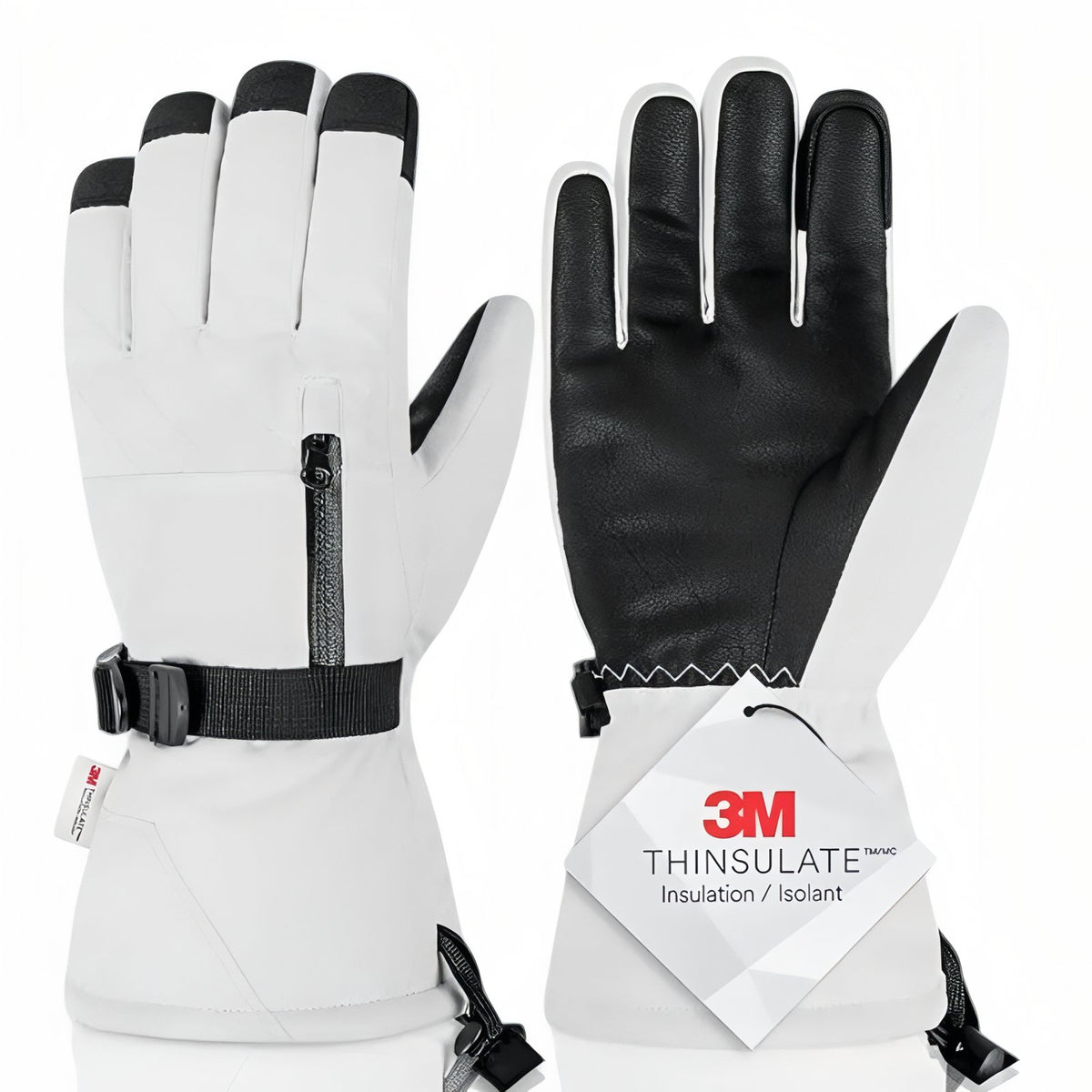Gants Pour Ski de Randonnée - Blanc et Noir