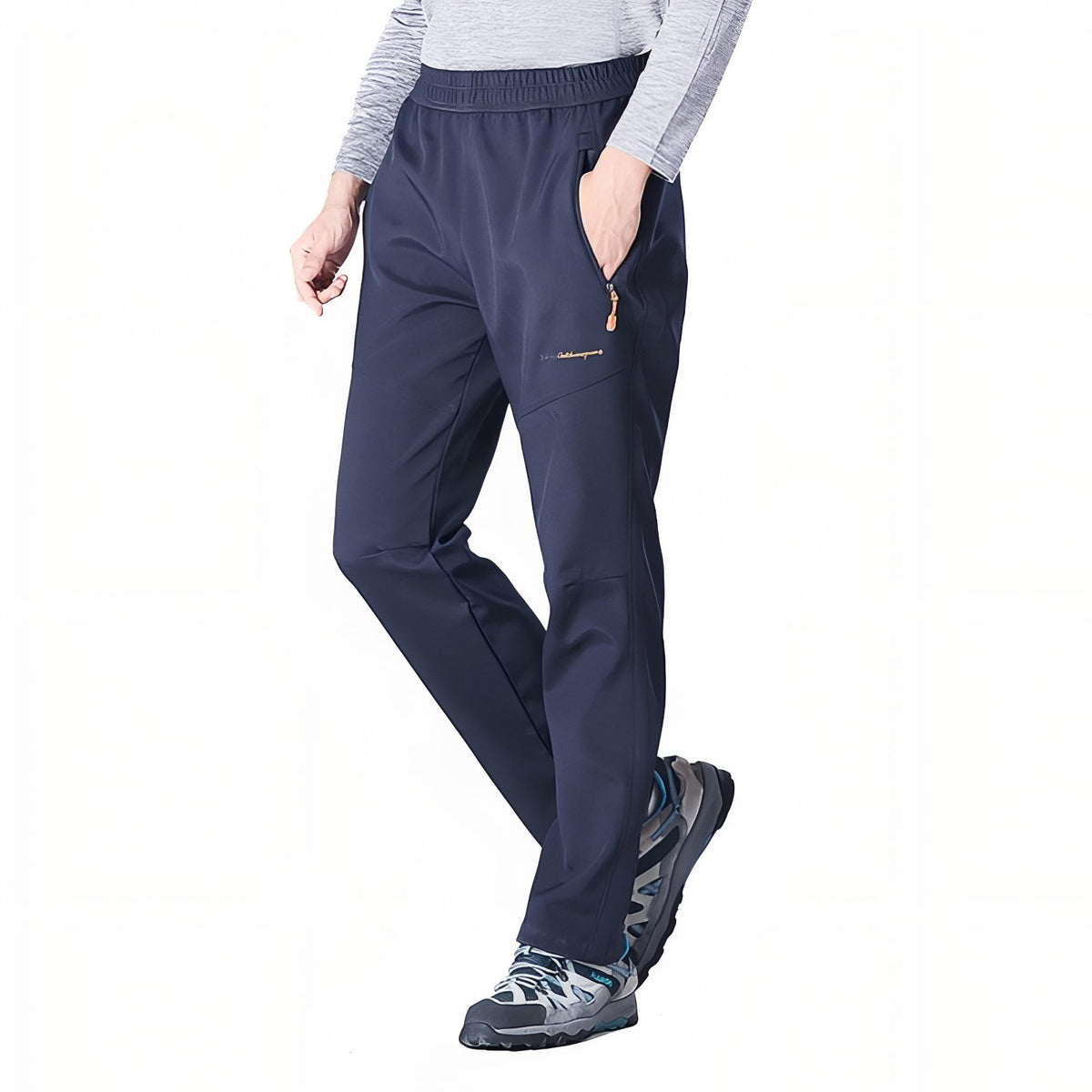 Pantalon Randonnée Taille Élastique - Homme - Bleu