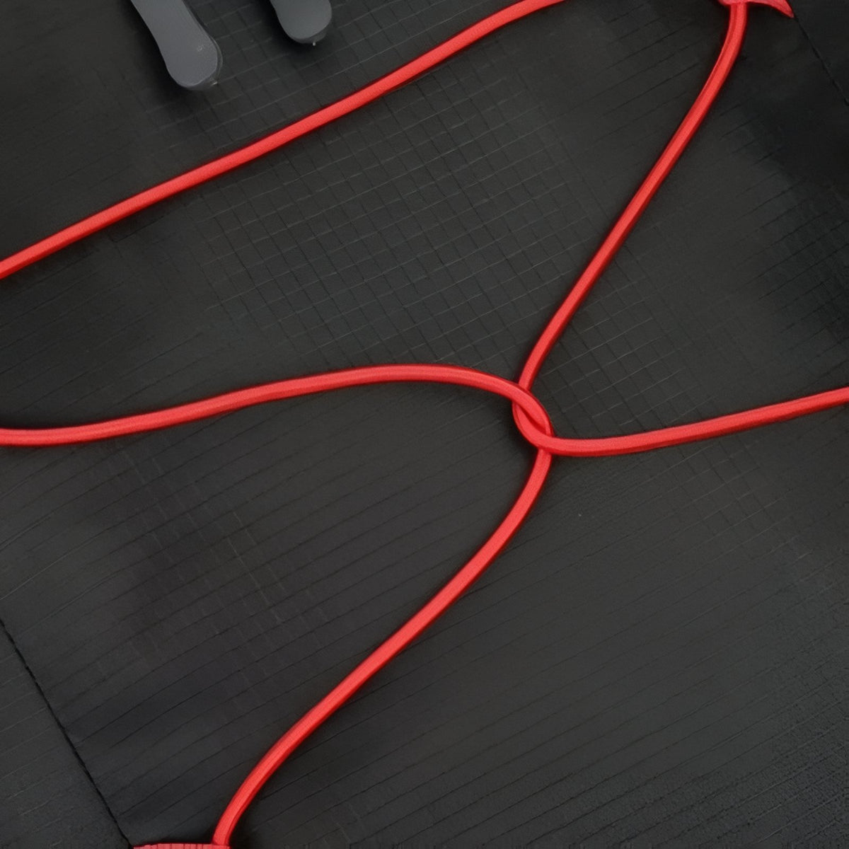 Foldable Hiking Backpack 20L red cord detail - Black and Red - Navy Blue and Orange - Grey and Blue