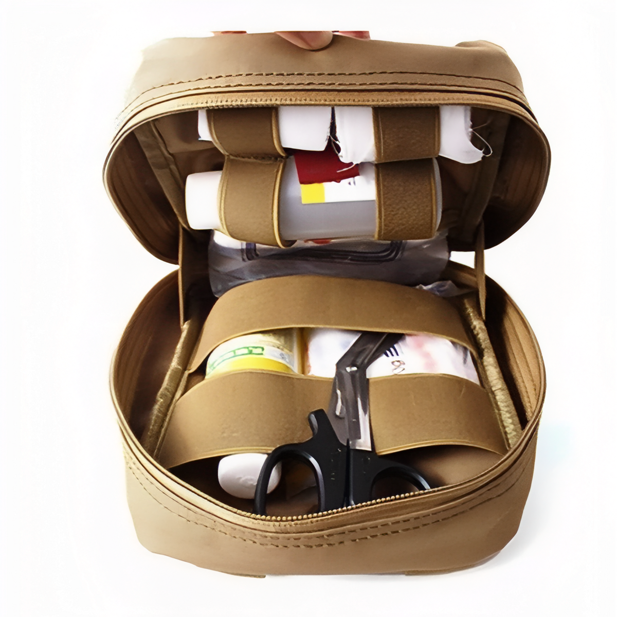 Pochette Trousse De Secours compartiment ouvert - Khaki - Gris - Rouge - Camouflage - Noir - Vert Militaire