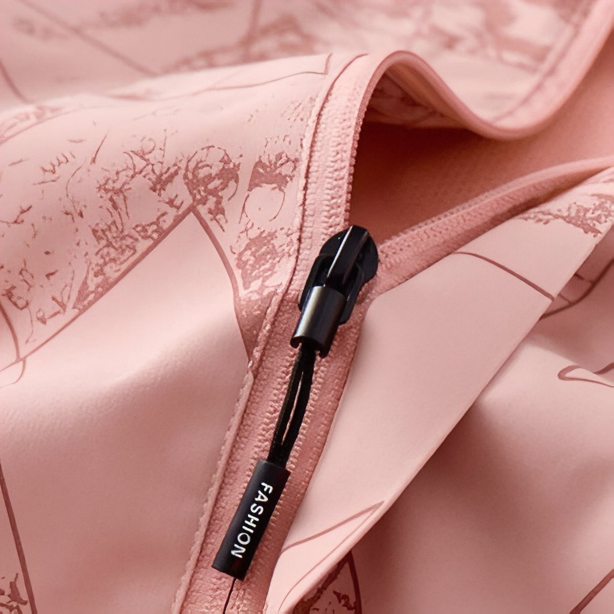 Women's Waterproof Hiking Jacket close-up zip closure - Pink 1 - Purple 1 - Green Women - Purple 2 - Pink 2 - Black - White