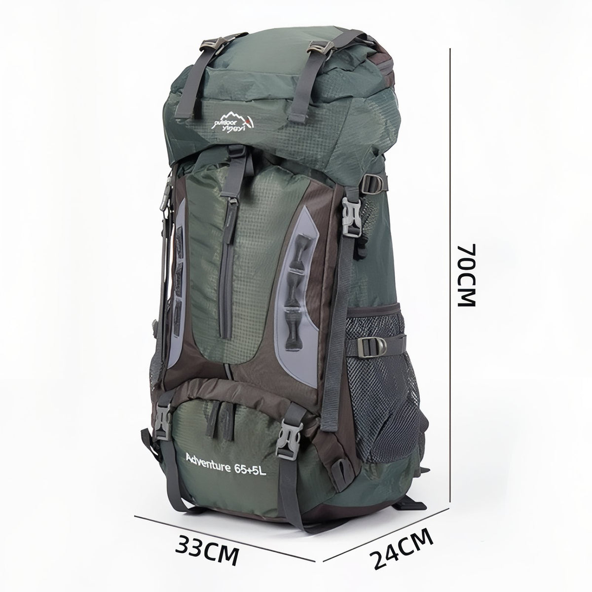 Sac à Dos Randonnée Homme 70L guide des dimensions - Noir Profond - Bleu Ciel - Bleu - Rouge Cerise - Orange et Noir - Bleu Marine