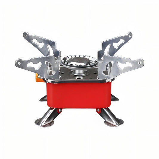 Mini Gas Stove for Hiking - Cherry Red