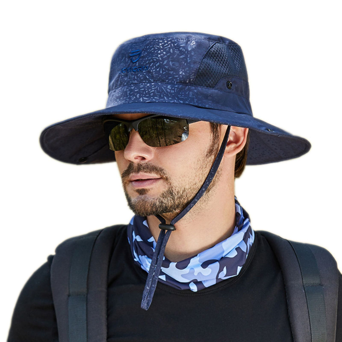 Chapeau Randonnée Ultra Léger portée avec lunettes - Bleu Marine et Noir - Beige - Noir - Gris Foncé - Bleu Marine