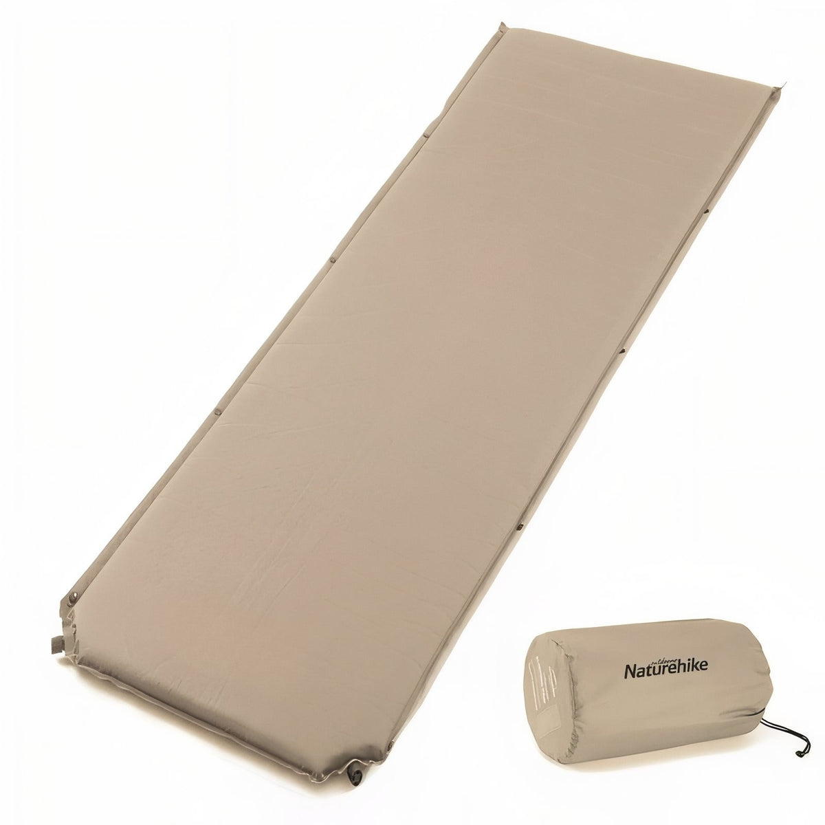 Self-Inflating Camping Mattress for 1 Person - Light Beige