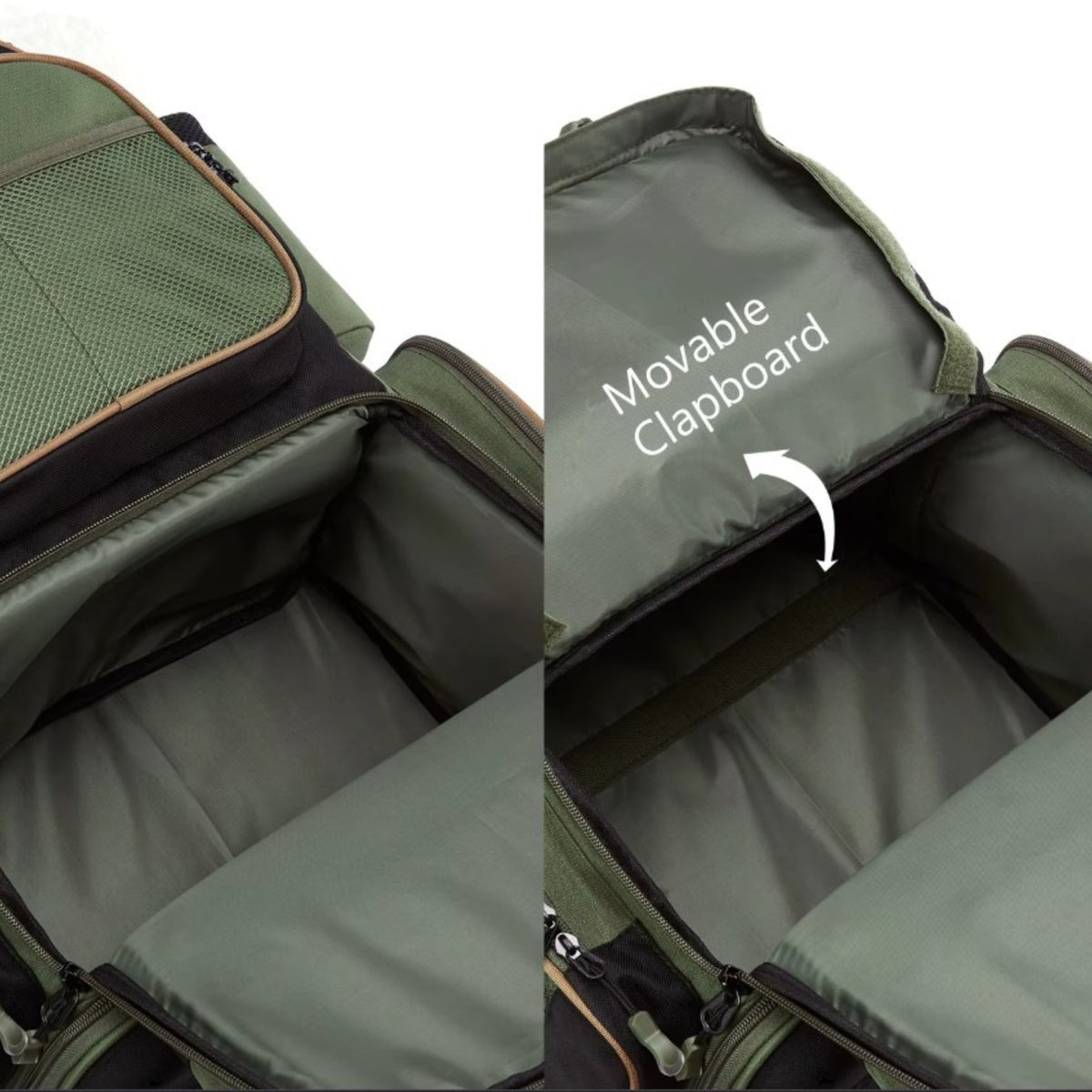 Sac de Randonnée et Pêche compartiment ouvert - Vert - Moutarde