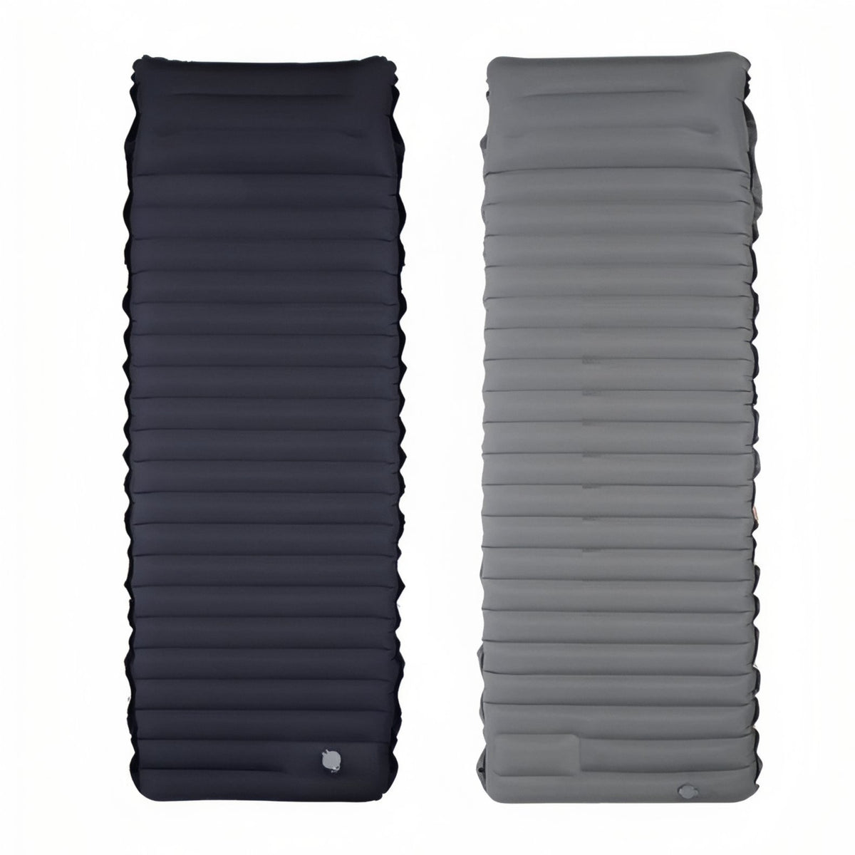 Matelas Camping Gonflable Confortable deux matelas alignés - Noir - Vert Foncé - Marron