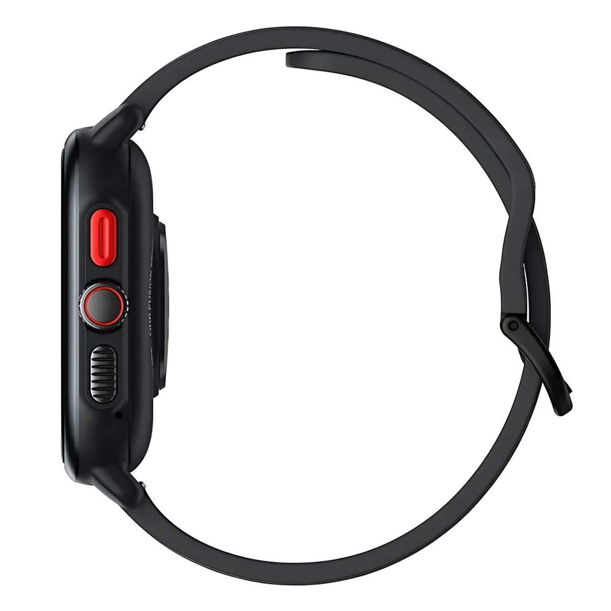 Hiking GPS Watch With Mapping close-up side buttons - Black - Off White