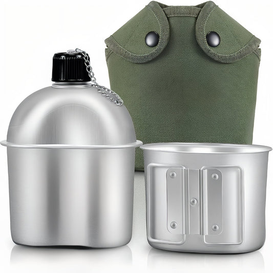 Aluminum Hiking Bottle Kit - Bottle + Cup + Cover