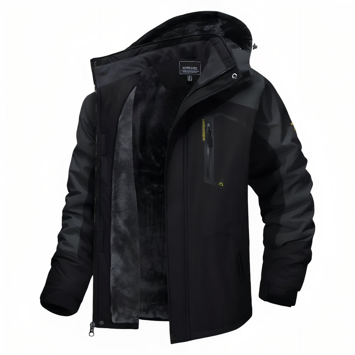 Veste Chaude Randonnée Homme - Noir et Gris