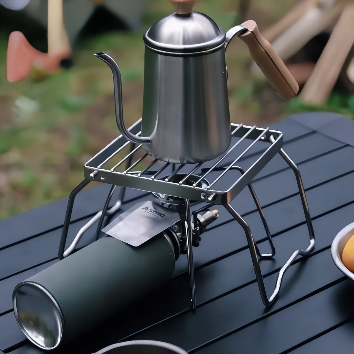 Outdoor setting for Gas Stove Cooking Grid
