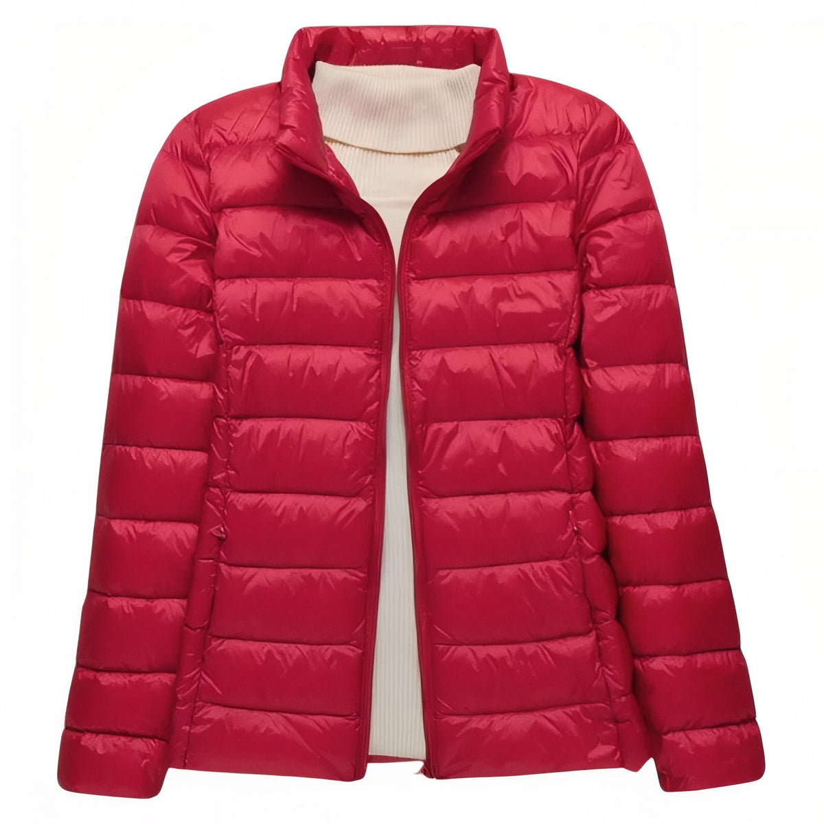 Women's Compressible Hiking Down Jacket front view - Red